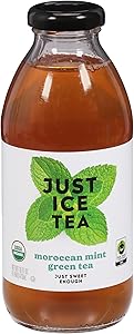Just Ice Tea, Tea Green Moroccan Mint Organic, 16 Fl Oz