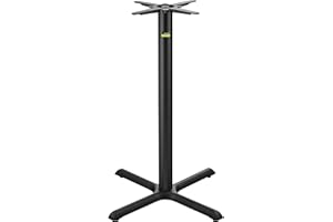 FLAT AUTO-Adjust KX30 Self-Stabilizing Cast Iron Bar Height Table Base | X-Shaped | Accommodates Square Table Tops Up to 36", Round Table Tops Up to 36"