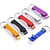 Mcyye 6PCS Colorful Mcyye Beer Bottle Openers, Premium Metal Keychain Bottle Opener, Beverage Bottle Opener for Men, Women, S