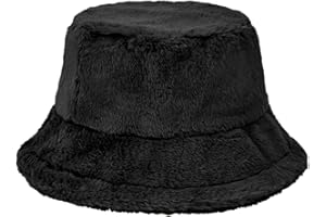 Century Star Fuzzy Bucket Hat for Women Winter Warm Furry Fur Fluffy Fisherman Cap Men Faux Fur Soft Cute Bucket Hat