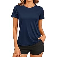 Byworldtasic Women's Basic Shirt Seamless Workout Tops For Women Short Sleeve Athletic Tees Breathable Gym Running Yoga Shirts - View #9