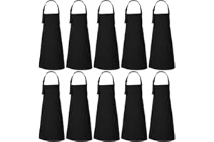 RAJRANG 100% Cotton Cooking Apron with 3 Pockets Kitchen Chef BBQ Adjustable Bib Aprons for Women Men