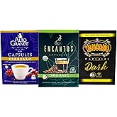 Puerto Rican Coffee Capsules Variety Compatible with Nespresso Machines, 54 Count (18 Alto Grande Espresso, 18 Encantos Organic, 18 Yaucono)