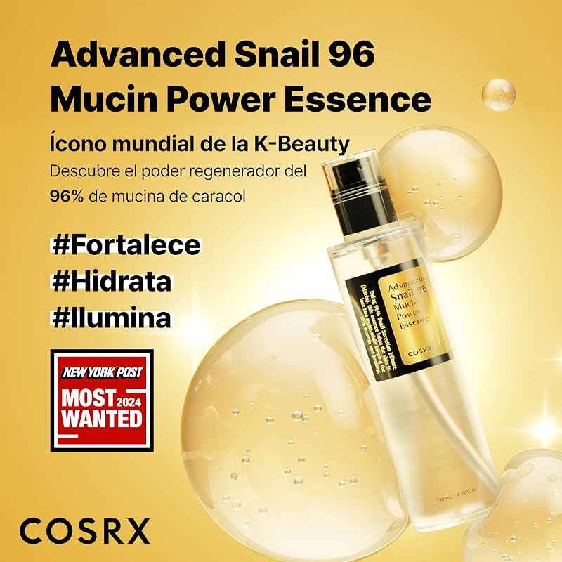 Snail Mucin 96% Power Face Serum 3.38 fl oz 100ml, Serum Hidratante para el Rostro, Cuidado Personal, Piel Brillante bajo el Maquillaje, Cuidado de la Piel Coreano, Belleza Coreana — foto 3 de 7