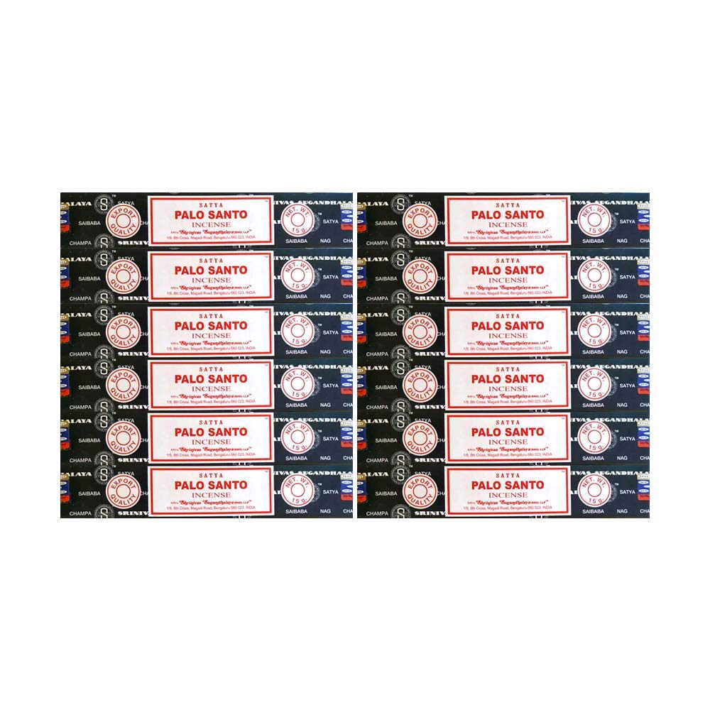 Satya Palo Santo Incense Sticks 12 x 15 g, Multi, Length 20cm Diameter 0.1cm INC467