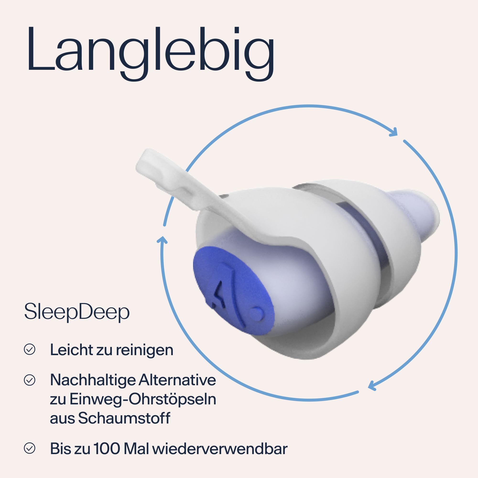 Alpine SleepDeep - Ohrstöpsel zum Schlafen und für Konzentration - 27dB - Neue 3D-Ovalform Ohrenstöpsel und weicher, geräuschdämpfender Kern für maximalen Komfort und Dämpfung - Größe S+M/L 6