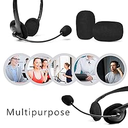 Phinus 10 Pack Lapel Microphone Windscreen, Headset