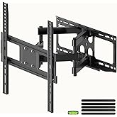 XINLEI Full Motion TV Wall Mount for Most 26"-70" Flat/Curved TV, Swivel Tilt Bracket with Articulating Dual Arms, Support 100lbs, Max VESA 400x400mm, Fits 12”/16" Wood Stud (MA570)