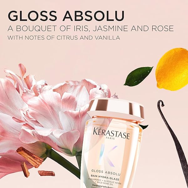 KERASTASE GLOSS ABSOLU HIGH-SHINE ANTI-FRIZZ SHAMPOO – CLEANSES & REVEALS ULTIMATE SHINE, FOR GLOSSY & BOUNCY HAIR, 8.45 FL OZ