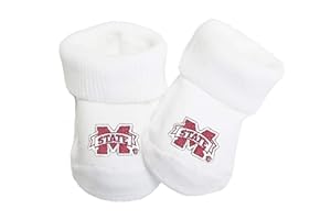 Future Tailgater Mississippi State University Bulldogs Baby Toe Bootie Socks 0-9 Months