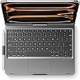 edaiser Swivel Keyboard Case for 2024 Apple iPad Pro 11 inch M4 A2836 A2837 A3006; Rotatable Cover with Pencil Holder, Multi-Touch Trackpad, Backlit, Space Gray