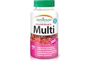 Jamieson Multivitamin Gummies for Women Mixed Berry Flavour, Supports Bone Health, Immunity, Energy, Hair, Skin and Nails. Wi
