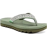 KuaiLu Women's Arch Support Orthotic Flip Flop Sandals