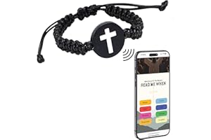 DEARMINE Bible Verse Bracelets, Wearable Bible Bracelet with NFC, Christian Daily Bible Verse Bracelet, Handmade Braided Bible Verse Bracelets for Men Women Teens, Inspirational Religious Gifts