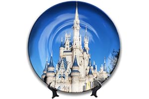 Negezeye Decorative Plate USA Florida Orlando Castle Tabletop Display Ornament Wall Art Travel Souvenirs Hanging Home Decor G