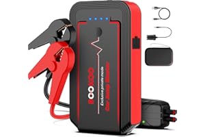 Jump Starter 3000A, BOOKOO Car Battery Jumper Starter Portable, 12V Jump Start Battery Pack up to 7.2L Gas or 8.0L Diesel Engine Jump Starter with Power Bank/QC3.0/Dual Output/LED Light