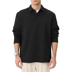 Men's Big & Tall Polo Collar Sweatshirt Soft Long Sleeve Casual Pullover | Casual, Fashion, Oversized, Athletic, Sweatshirt,