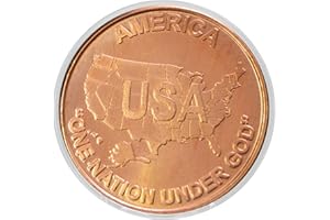 America One Nation Under God USA 1 oz Pure .999 Copper Round Bullion Coin in Capsule - COA by Heavenly Metals