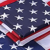 Premium 3x5 US Flag - 210D Polyester Material, Hand-Stitched Stripes, Embroidered Stars and Durable Brass Grommets for High Wind Outdoor Use