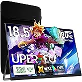 UPERFECT Portable Monitor 18.5 inch 120HZ 125% sRGB 1080P w/VESA & Stand, Large Portable Monitor FreeSync IPS HDR Gaming Disp