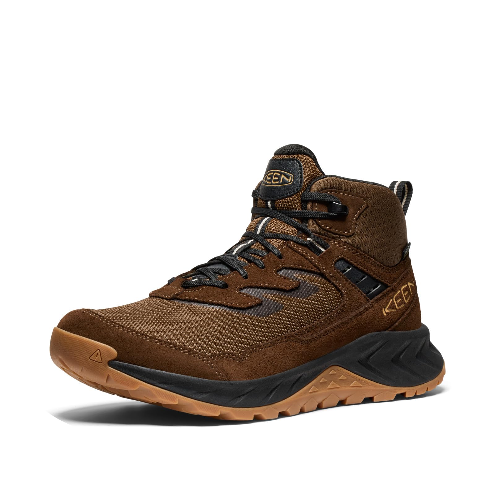 Photo 1 of KEEN Men's Hightrail Mid Height Durable Lightweight Breathable Leather Waterproof Hiking Boots, Dark Earth/Oak Buff, 12
