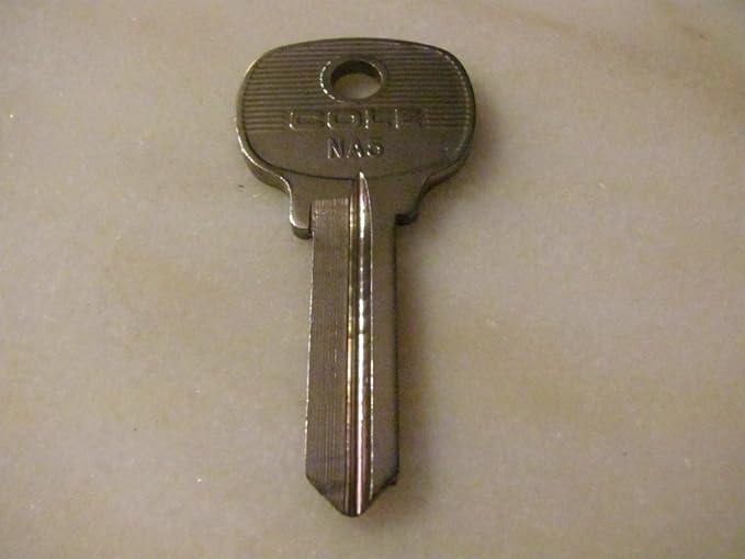 National "Cole" Nickel Plated "Single Sided" Key Blanks (NA5) Door Lock Replacement Parts