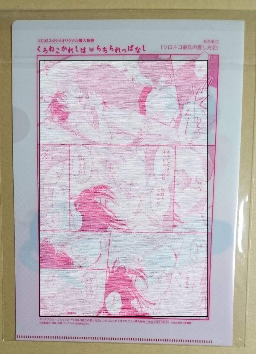 Amazon Co Jp クロネコ彼氏の愛し方2巻 左京亜也 裏面漫画クリアファイル ペーパー 透明カバー付き ホビー 通販