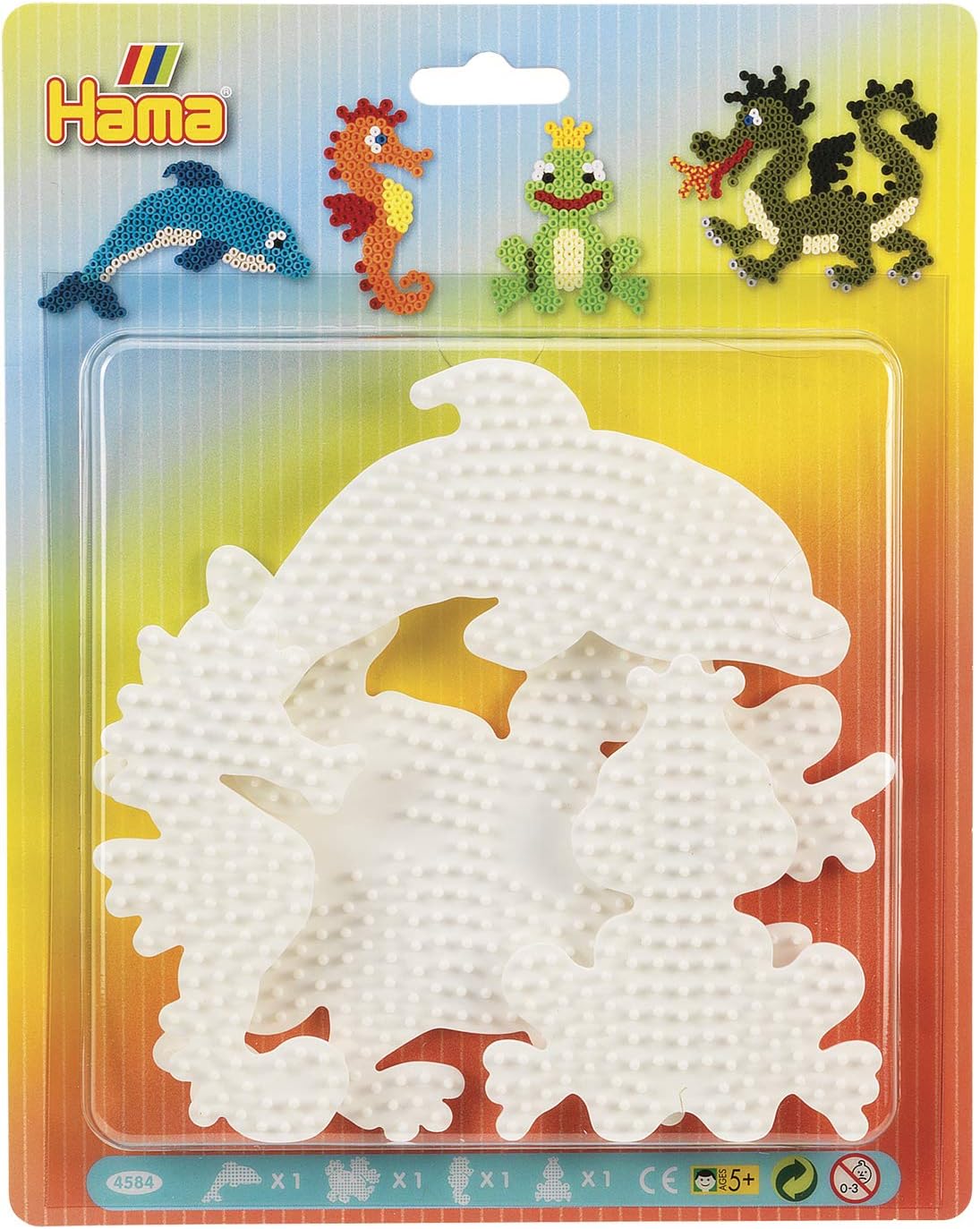 Four small mixed pegboard Set, White, Large