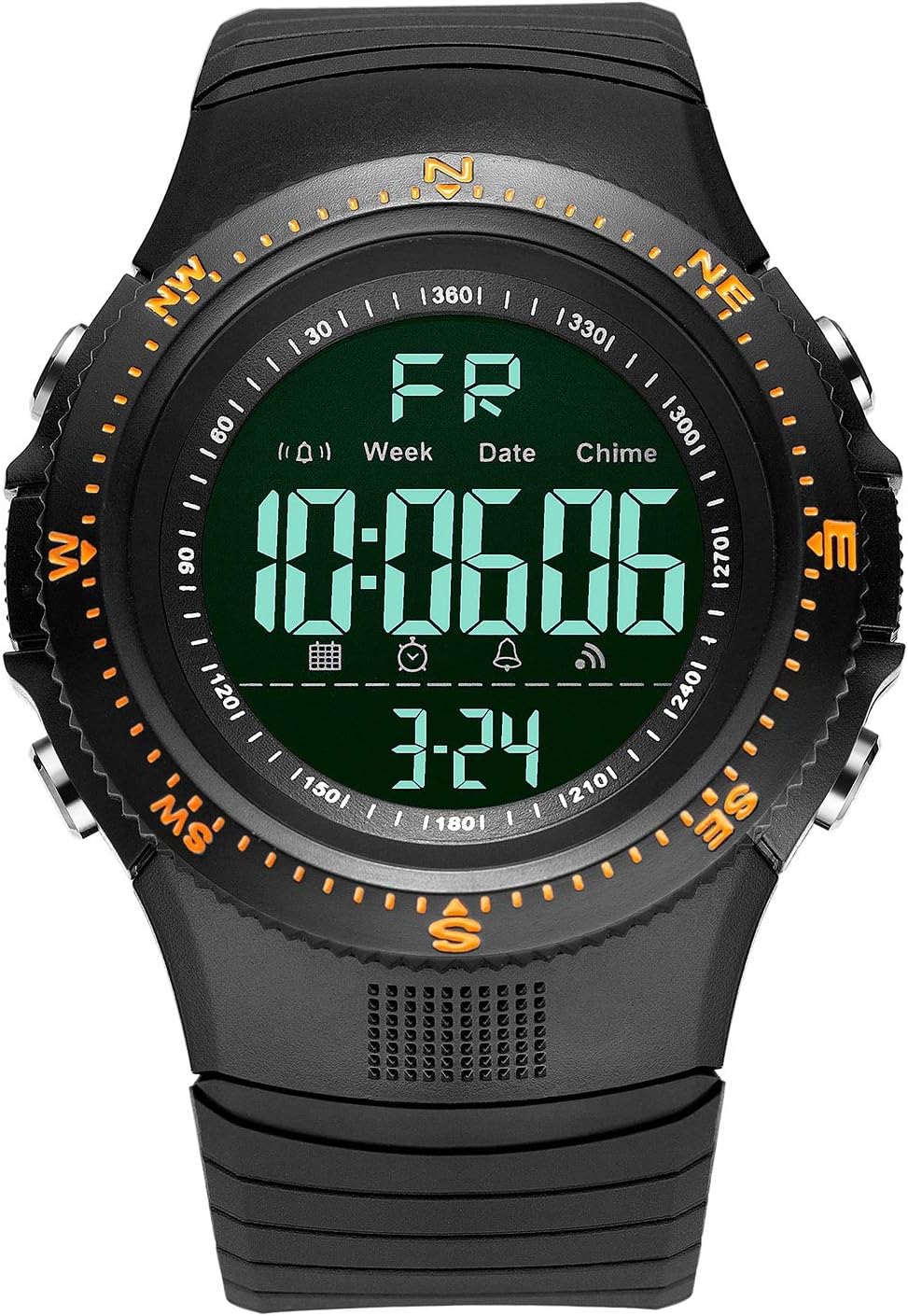 Digital Men's Watch ( Black Dial Black Strap )