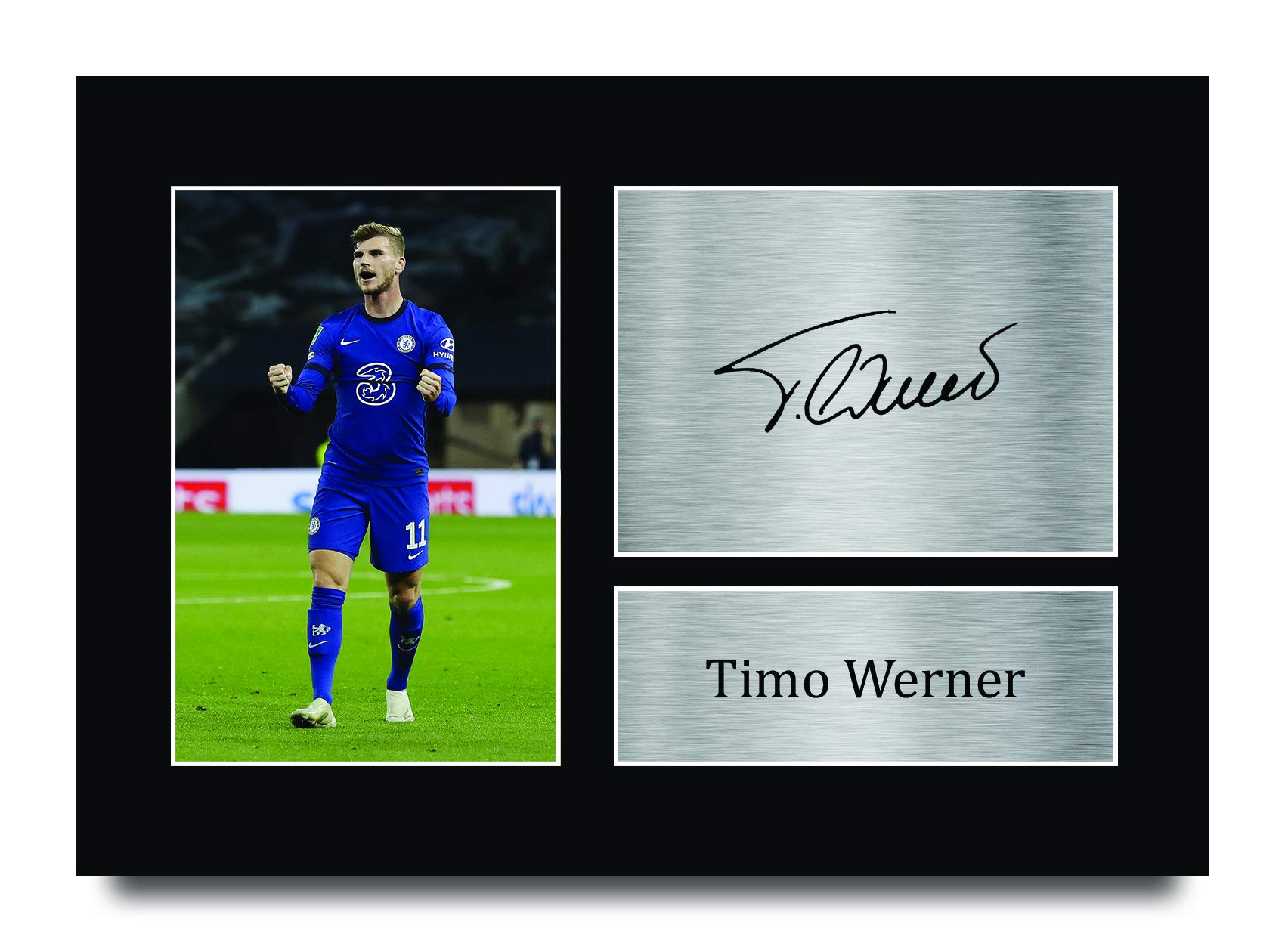 HWC Trading A4 Timo Werner Presents Printed Signed Autograph Picture for Fans and Supporters - A4