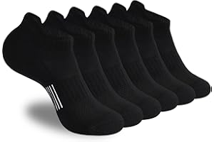 ATBITER Womens Ankle Socks 6 Pairs Cushioned Running Athletic No Show Socks With Tab