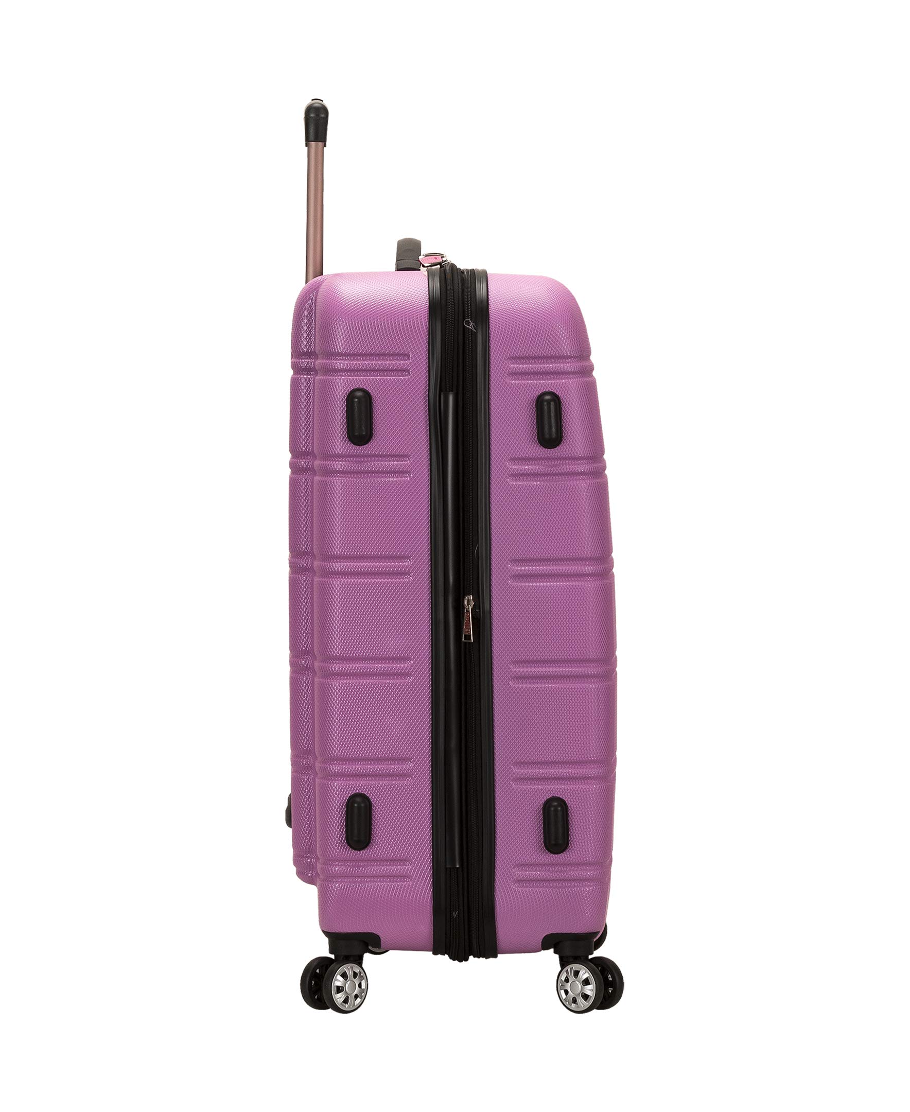 Rockland Melbourne Hardside Expandable Luggage with Spinner Wheels, Pink, 2 Piece (20/28)