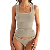 EasyGala Womens Square Neck Ribbed Tank Tops Sleeveless Basic Tops Sexy Slim Fit Summer Clothes 2025