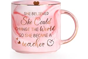 DONSE Teacher Appreciation Gifts for Women,12oz Novelty Coffee Mug Gifts for Teacher,Graduation Gifts for Her Inspirational Teacher,Personalized Teacher Gifts for Appreciation Week Birthday Back to School