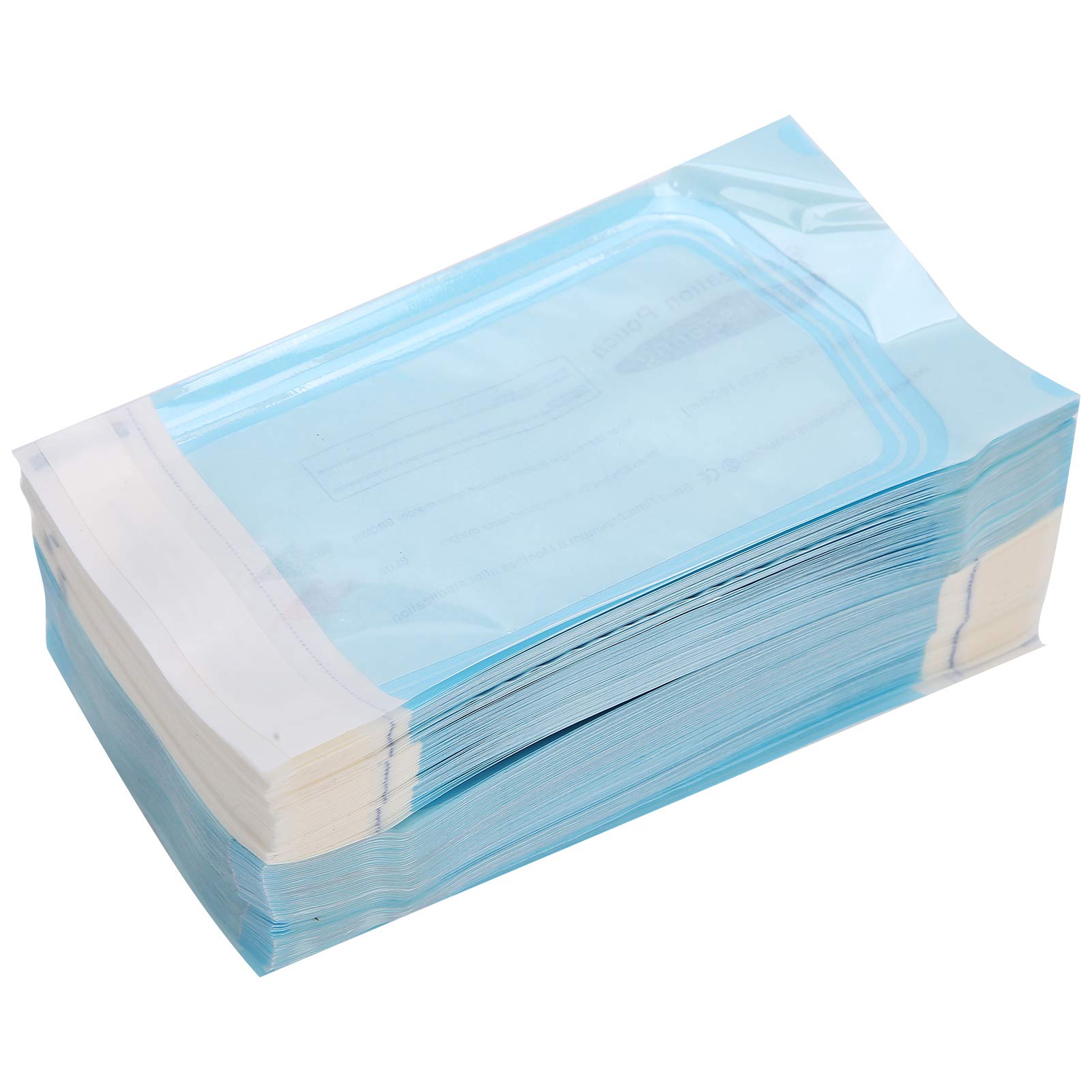 200pcs/Box Self Sterilisation Pouches, Self-Sealing Oral Sterilization Bag, Disposable Sealed Sterilization Bag, Oral Supply Cleaning Pouch Storage Bag, Dental Tool Sterilization Pouches (83 x 160mm)