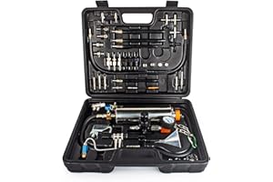 Wisamic Automotive Non-dismantle Fuel Injector Cleaner Kit and Tester with Case for Petrol EFI Throttle Petrol Cars, 750ML Tank, 145PSI