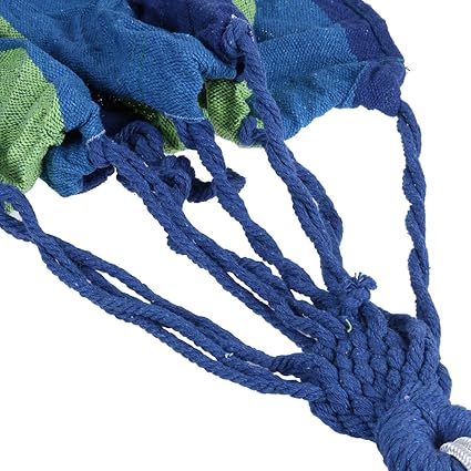 Tomtopp Portable Outdoor Hammock Hang Bed Travel Camping Swing Canvas Blue Stripe