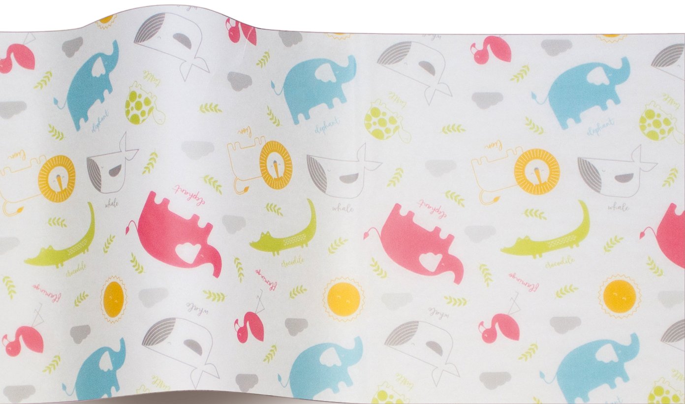 SatinWrap Luxury Printed Tissue Wrapping Paper Safari Park 5 Sheets, ptis.336