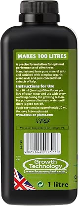 Growth Technology Olive Focus Liquid Concentrated Fertiliser 1 Litre view 3