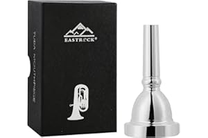 EastRock Standard Tuba Mouthpiece,Silver Plated Tuba Mouthpiece Size U, Great gift for Tuba Player Replacement Tuba Parts