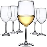 Amazing Abby - Clara - 12-Ounce Unbreakable Tritan Wine Glasses (Set of 6), Plastic Wine Glasses, Reusable, BPA-Free, Dishwasher-Safe, Perfect for Poolside, Outdoors, Camping, Picnic, and More