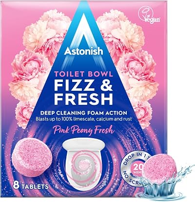 Astonish Toilet Cleaning Foam Action Tabs Pink Peony 8 Tablets