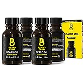 The Beard Club Premium Sandalwood Beard Oil for Men - Natural Castor & Sunflower Seed Oils - Beard & Mustache Conditioner - Hydrates, Moisturizes & Soothes Dry Skin - Strengthens Follicles (2PK)