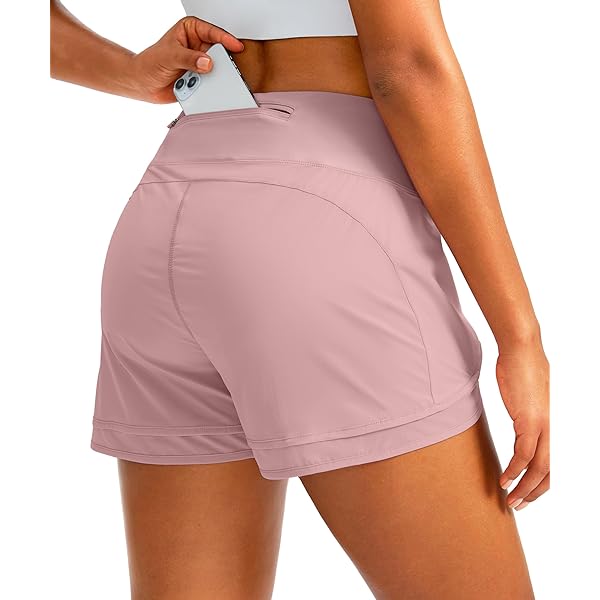 Gym Running Shorts For Women Mid-Waisted Quick Dry - View #3