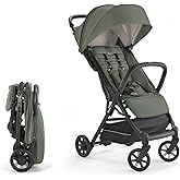 Inglesina Quid 2 Stroller, Crocodile Green - for 3 Months+ up to 50 lbs | Ultra Compact Lightweight Travel Stroller for Babies &amp; Toddlers - Fits Airplane Overhead - Reclining Seat, Collapsible Canopy