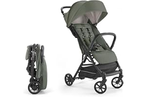 Inglesina Quid 2 Stroller - Crocodile Green - Ultra Compact Lightweight Travel Stroller, Babies and Toddlers, Airplane Overhead Foldable, Reclining Seat Collapsible Canopy, 3 Months - 50 lbs, BPA Free