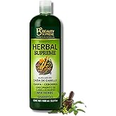 Herbal Shampoo–1000 ml (33.8 fl oz)–W/Tepezcohuite, Nettle, Aloe Vera(Sabila)Neem,Cacahuananche,Rosemary, Jojoba,Horsetail(Cola de Caballo) & more,Natural Botanical Formula–All Hair Types–Paraben-Free