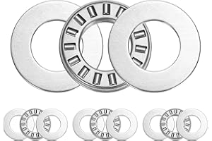 uxcell NTA815+2TRA Needle Roller Thrust Bearings with Bearing Washers, 13mm Bore Diameter, 23mm OD, 4mm Total Thickness for L