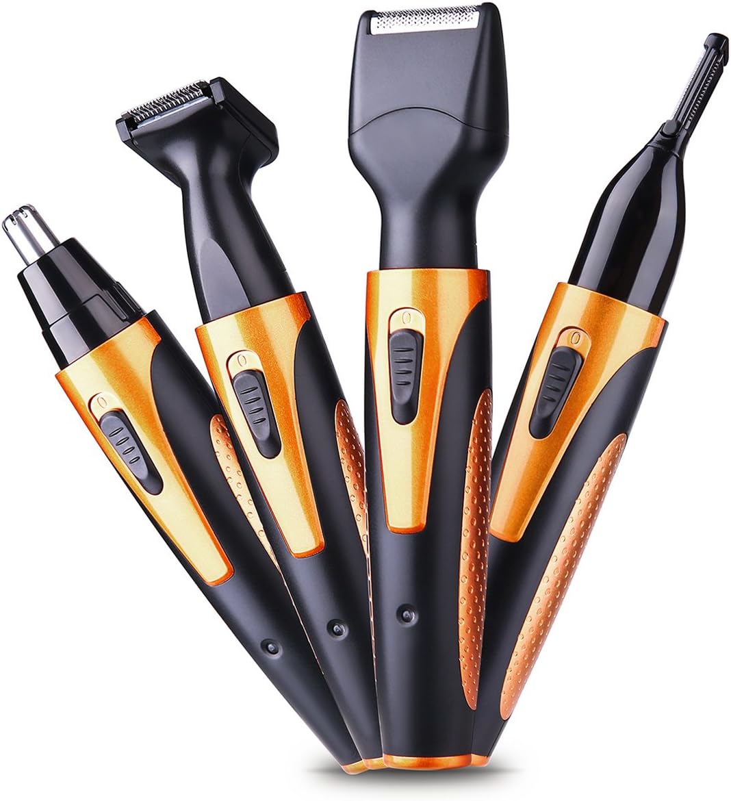 2ME Nose Hair Trimmer, 4 in 1 Function - Nose Ear Hair Trimmer Beard Trimmer Eyebrow Trimmer/Sideburn Trimmer - Rechargeable Wet/Dry Vacuum Grooming Kit in Big Promotion