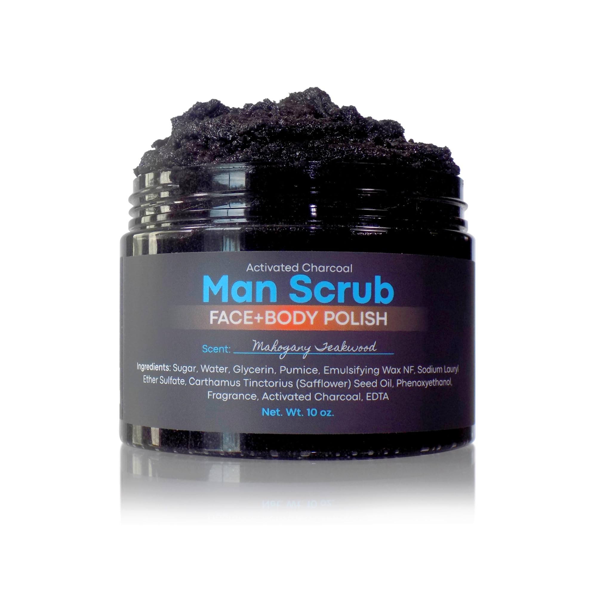 Joli Noir Face Scrub For Men - Fight Acne, Detox & Exfoliate Rough, Dull Skin - Exfoliating Face Polish Sugar Scrub With Activated Charcoal